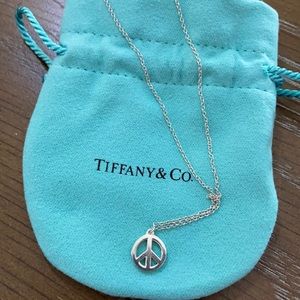 Tiffany & Co. peace sign necklace
